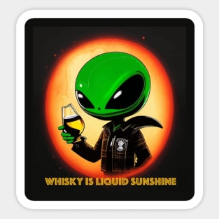 Whisky Alien Sticker